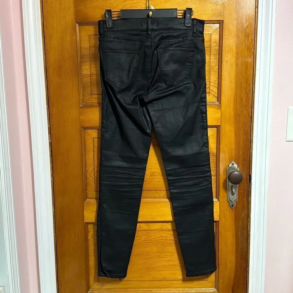 Madewell Skinny Skinny Black Biker Moto Jeans Women’s US 26 - Picture 4 of 9